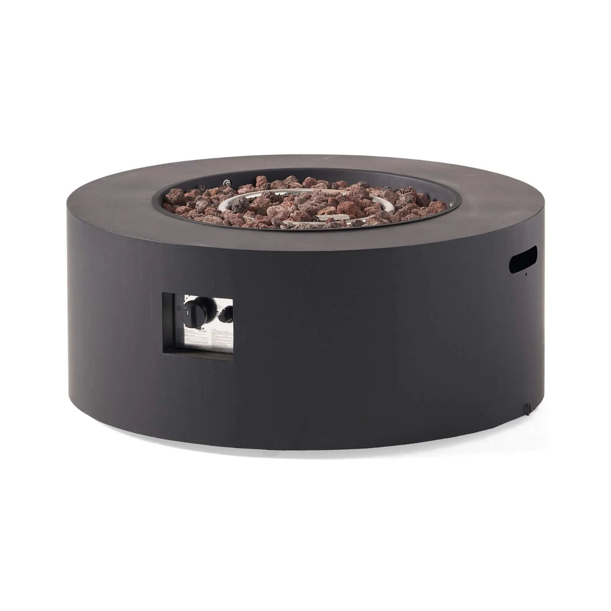 Round Propane Fire Pit | 32 Inch Iron | 40K BTU Output | No Assembly Required