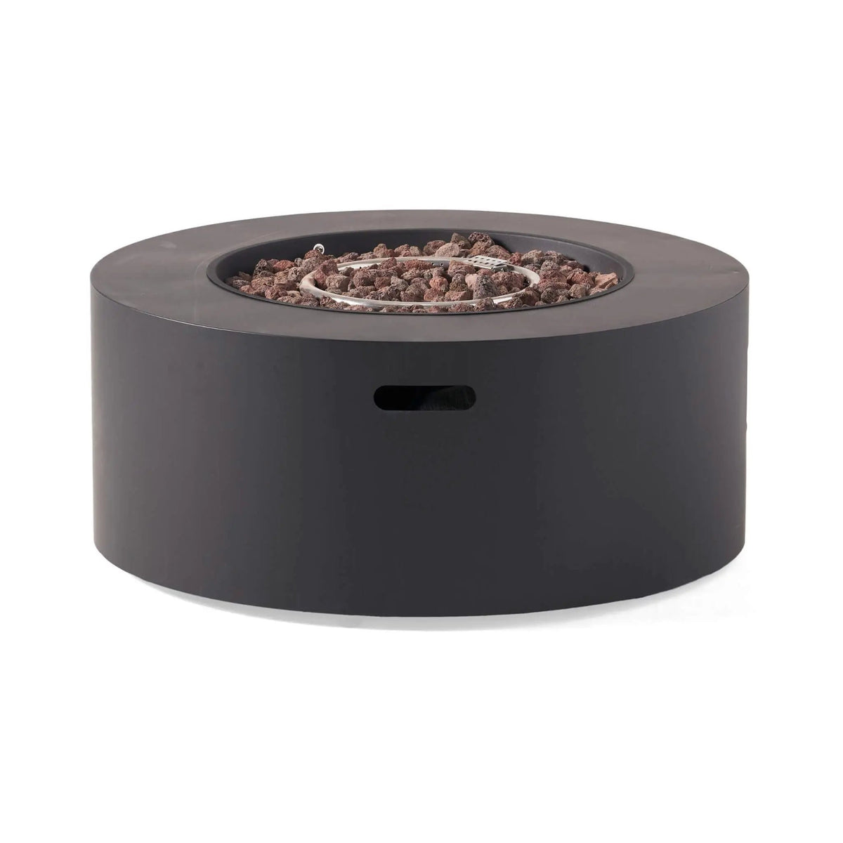 Round Propane Fire Pit | 32 Inch Iron | 40K BTU Output | No Assembly Required