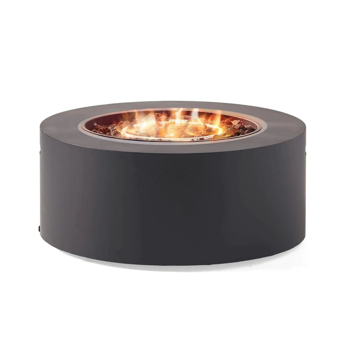 Round Propane Fire Pit | 32 Inch Iron | 40K BTU Output | No Assembly Required