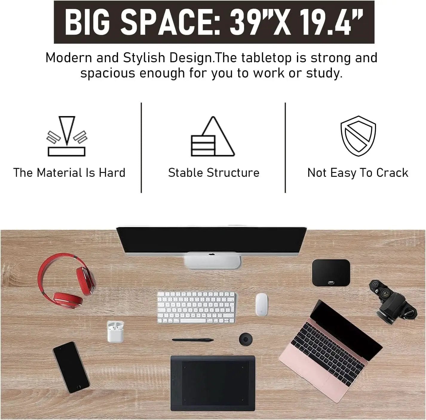 Modern 39 Inch Computer Desk for Home Office Use from PriceLows™