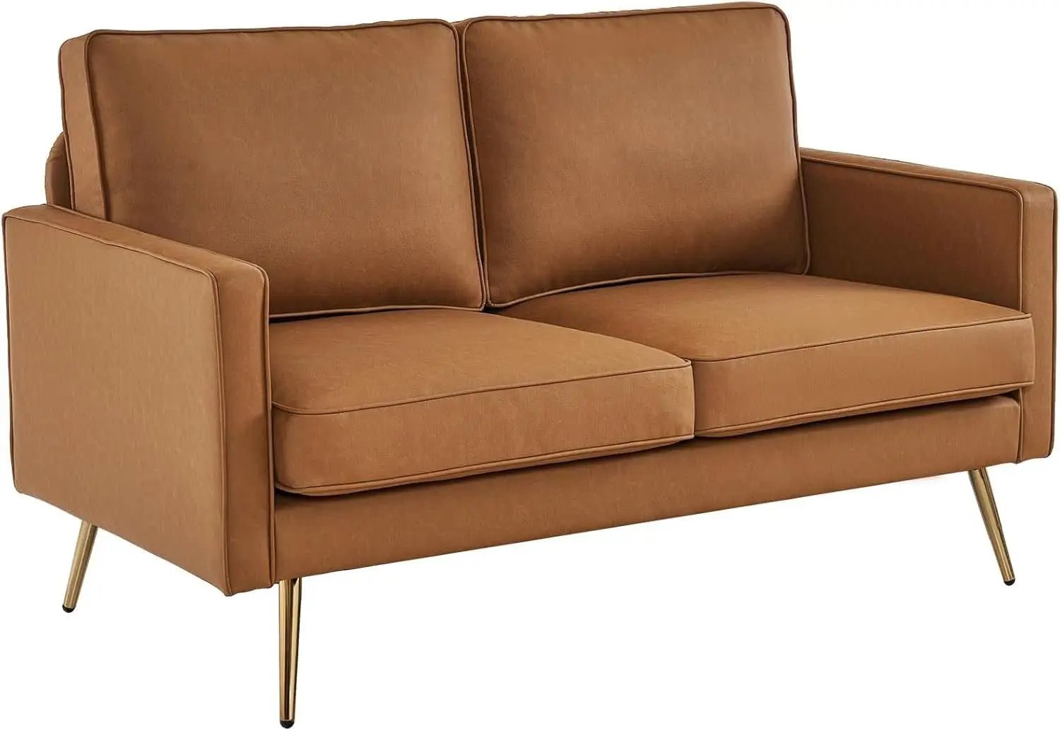 Modern 56 Inch PU Leather Loveseat for Small Spaces from PriceLows™