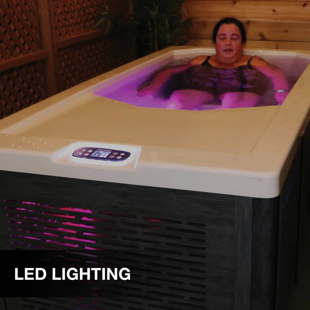 CSC 1000 Premium Cold Plunge Spa Tub With Built In Ozone And Multi Coloured Exterior | Crystal | Chiller | Outdoor Living