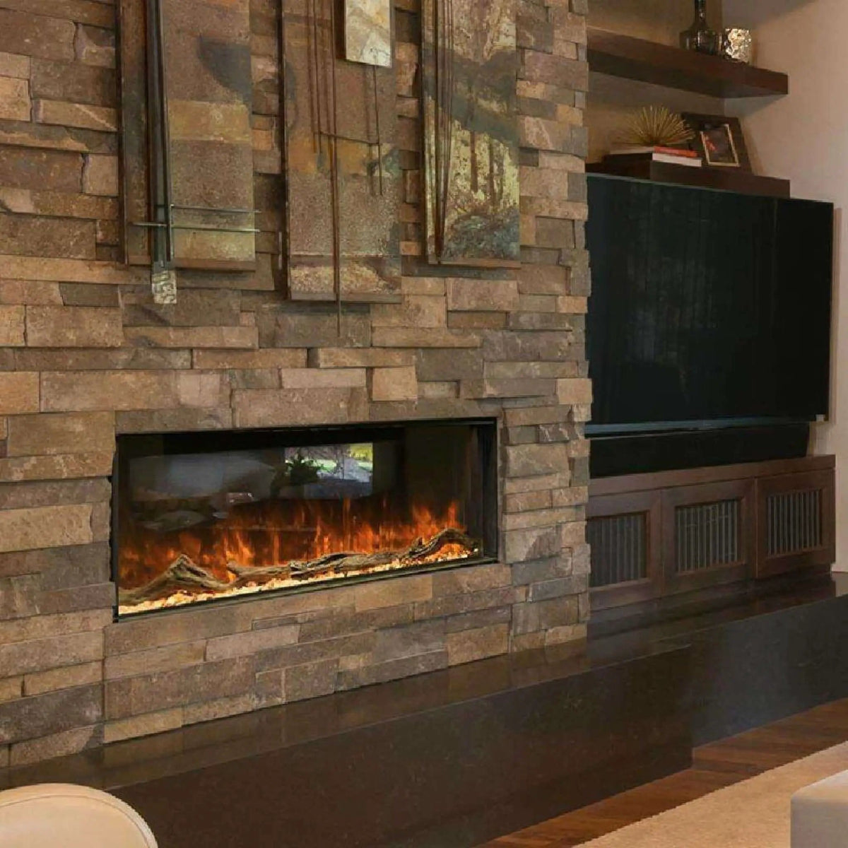 Modern Flames Landscape Pro Multi 44 Inch Linear Multi Sided Built In Electric | 44 Inch | Electric Fireplace | Living Room