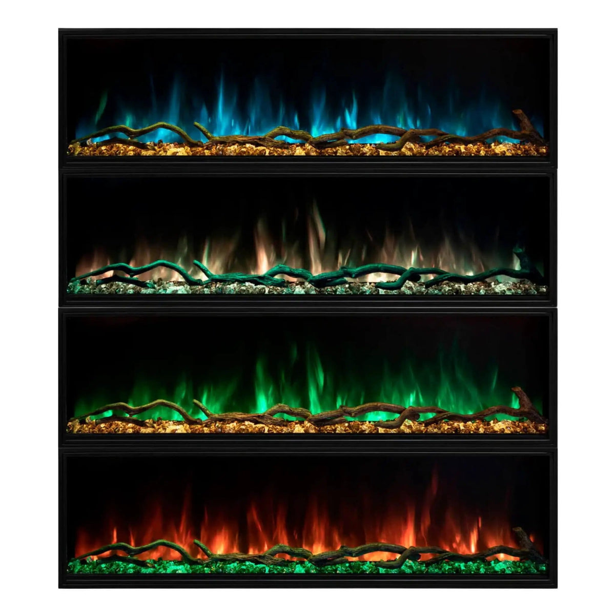 Modern Flames Landscape Pro Slim 56 Inch Built In Electric Fireplace With Wifi | 56 Inch | Ceramic | Living Room