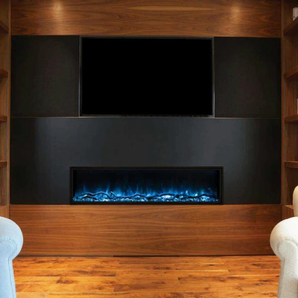 Modern Flames Landscape Pro Slim 56 Inch Built In Electric Fireplace With Wifi | 56 Inch | Ceramic | Living Room