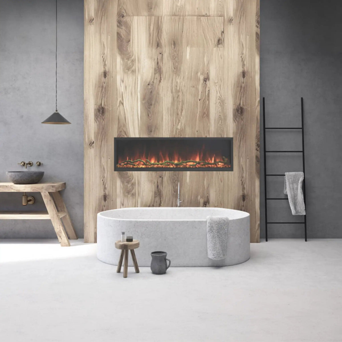 Modern Flames Landscape Pro Slim 56-Inch Built-In Linear Electric Fireplace | 56 Inch | Living Room Use | Living Room