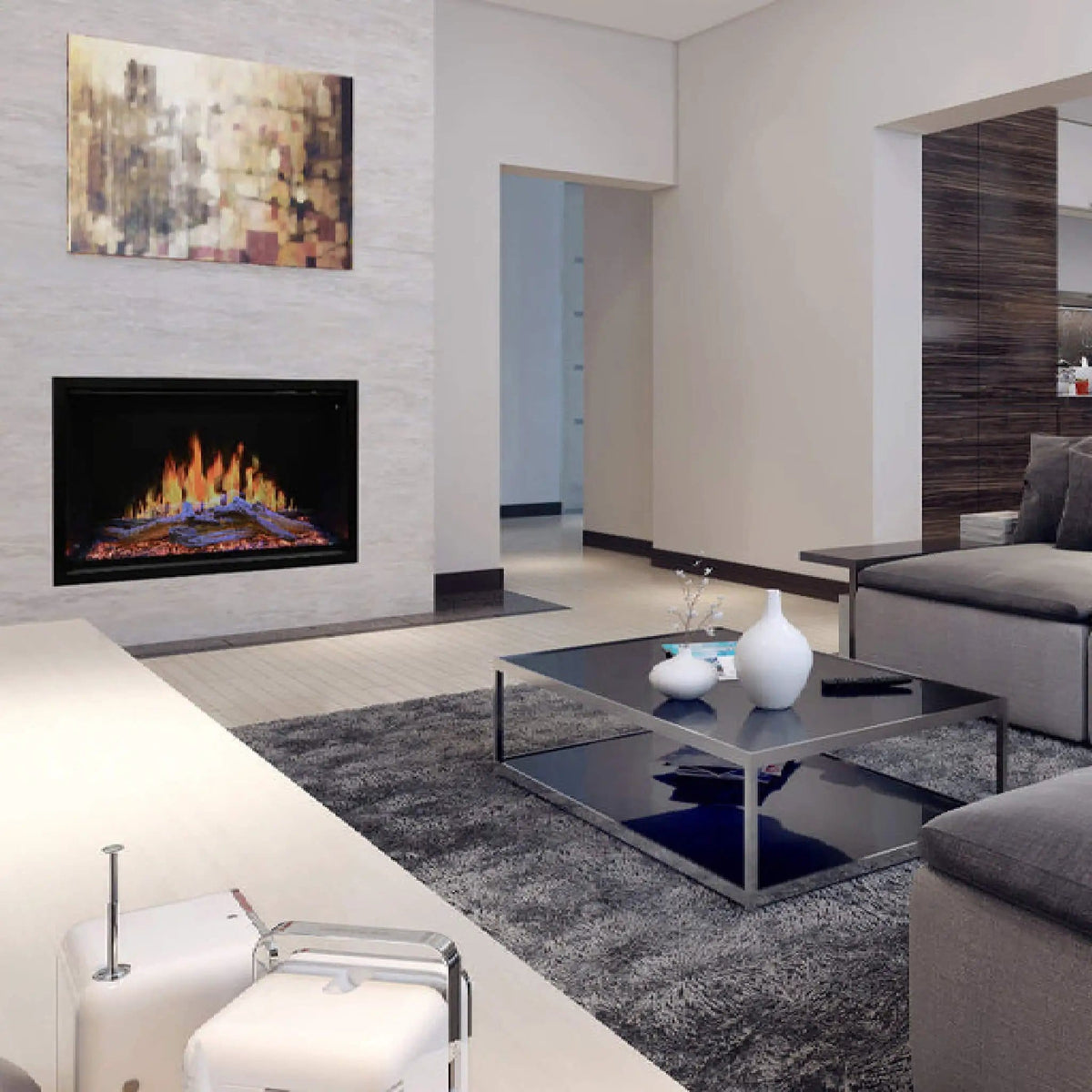 Modern Flames Orion Traditional 42-Inch Heliovision Electric Fireplace | 42 Inch | Ceramic | Living Room