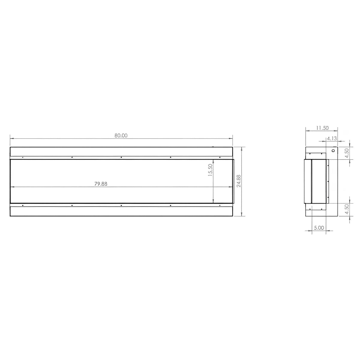 Modern Flames Redstone 42-Inch Built-In Traditional Electric Fireplace | 42 Inch | Wood | Living Room
