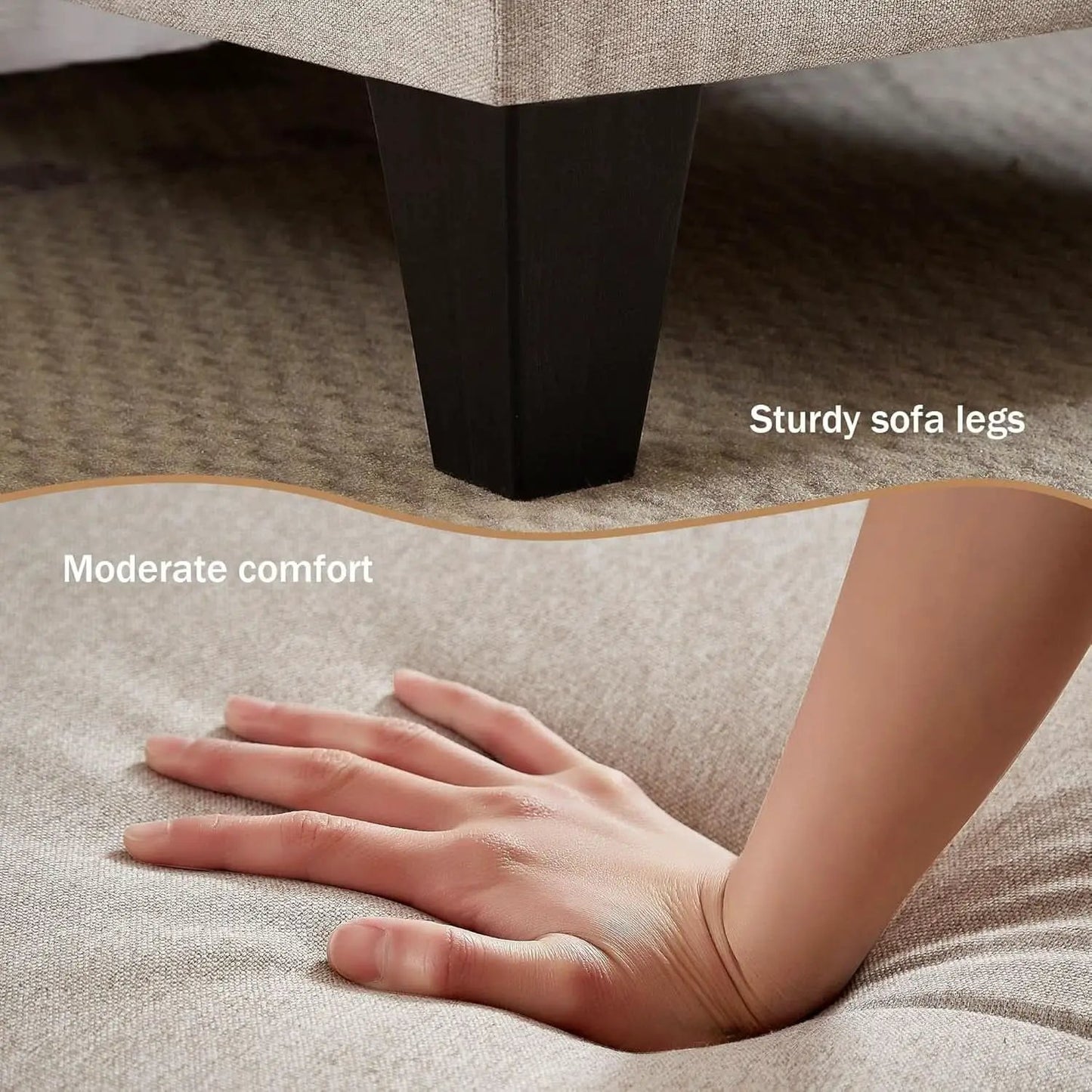 Modern U Shaped Sectional Couch With Double Chaise from PriceLows™