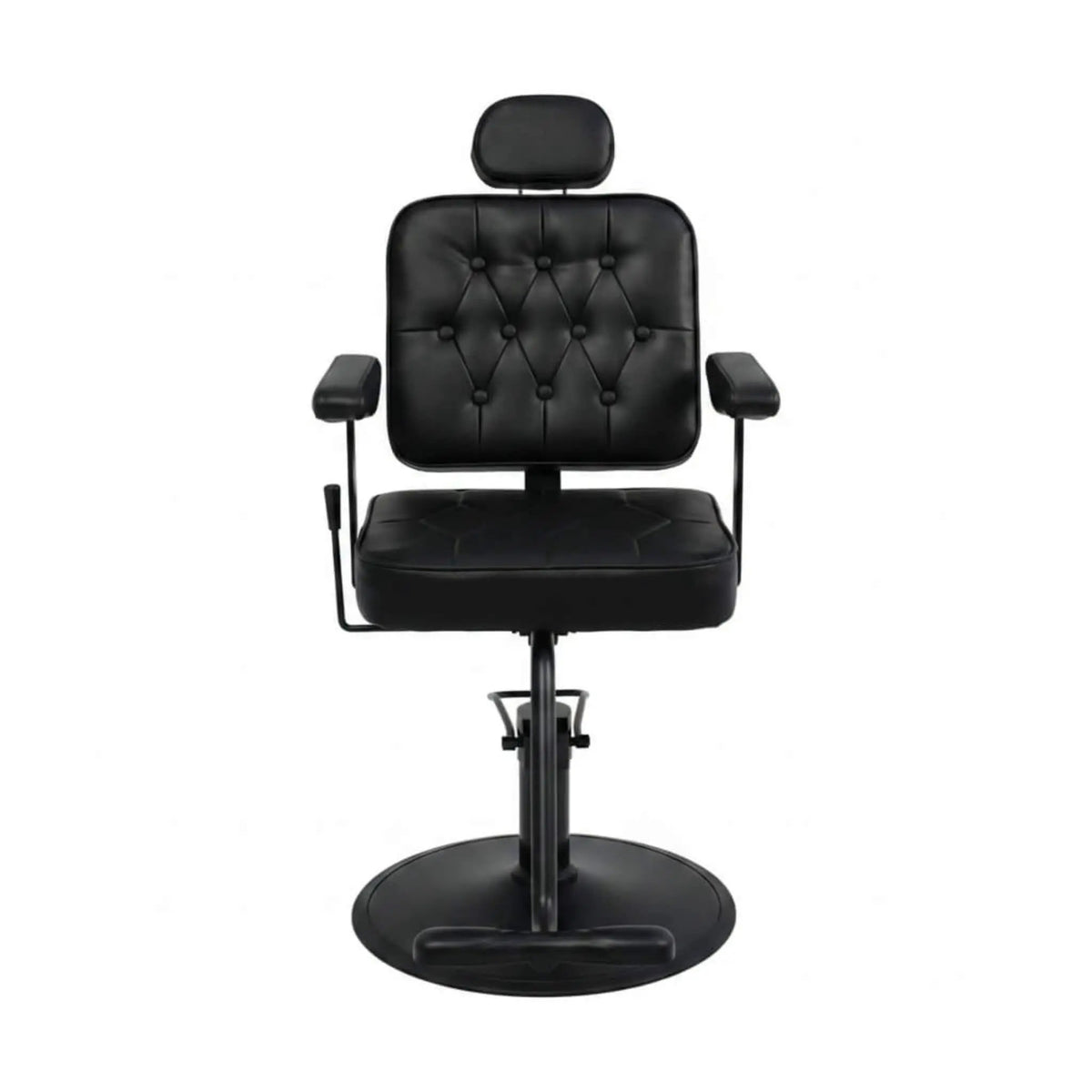 Vintage Hydraulic Barber Chair | PU Leather | Reclining Backrest | Non-Slip Heavy-Duty Base