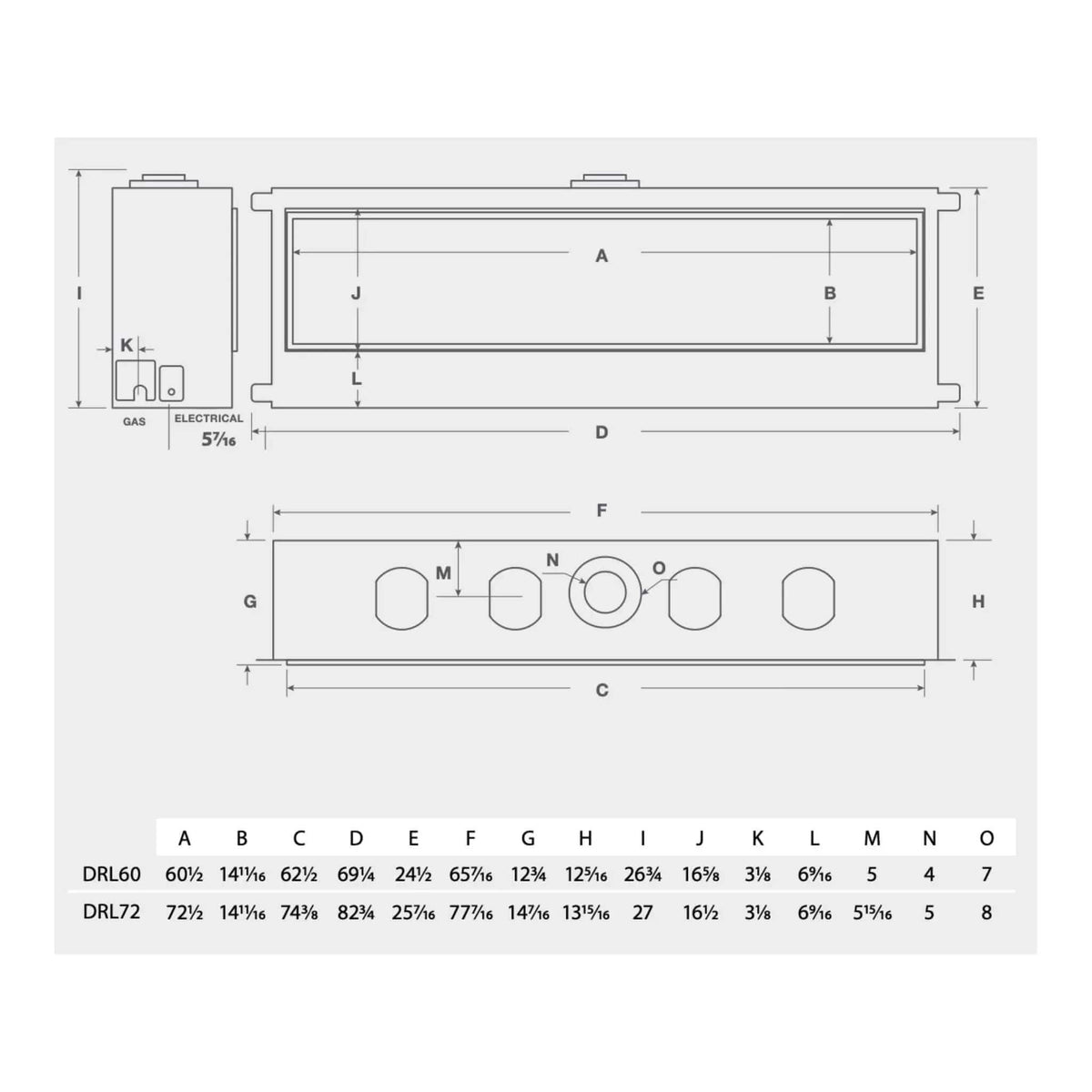 Montigo DelRay Full Load Direct Vent Linear Natural Gas Fireplace With Remote | Living Room Use | Everyday Use | Living Room