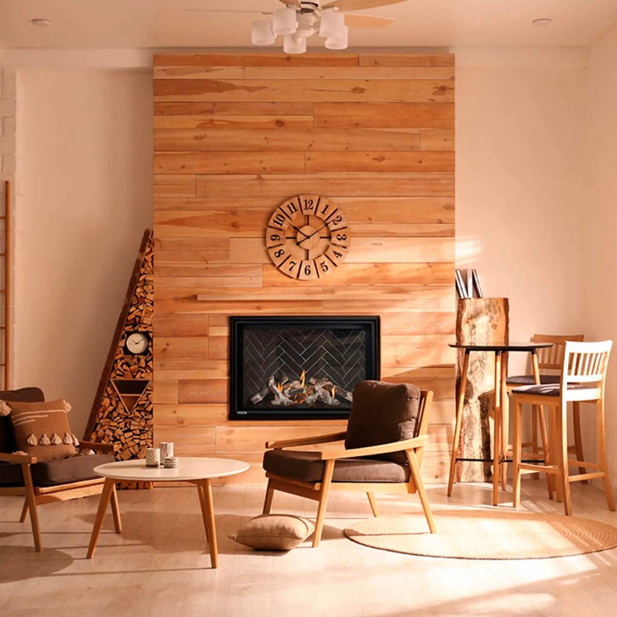 Montigo DelRay Square Direct Vent Natural Gas Fireplace With Concealed Universal | Living Room Use | Everyday Use | Living Room