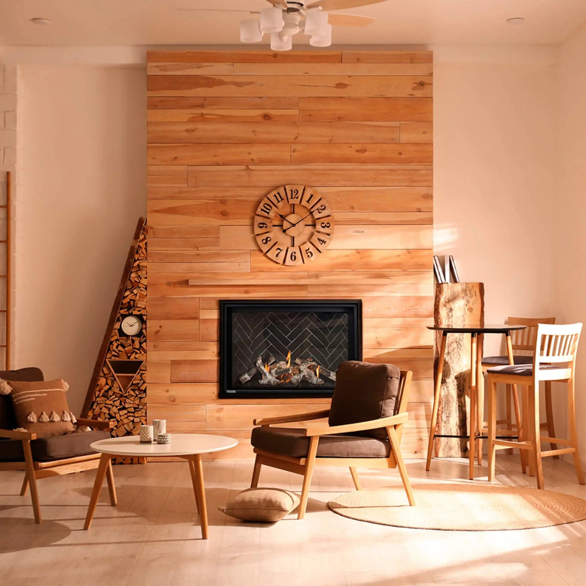 Montigo DelRay Square Full Load Direct Vent Natural Gas Fireplace With Battery Backup | Living Room Use | Everyday Use | Living Room