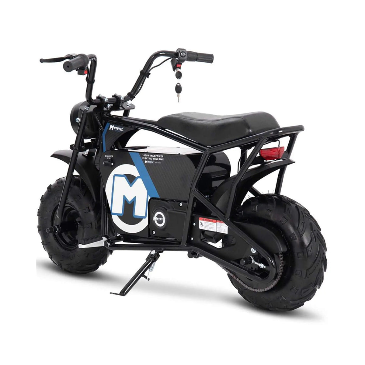 Electric Mini Bike | MotoTec 1000W 48V 12AH | Twist Throttle | Chain-Driven Steel Frame