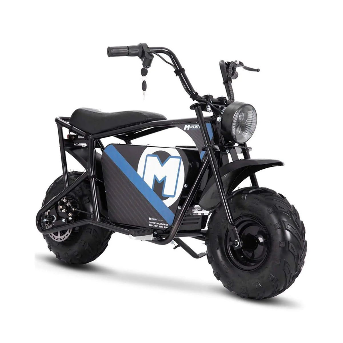 Electric Mini Bike | MotoTec 1000W 48V 12AH | Twist Throttle | Chain-Driven Steel Frame