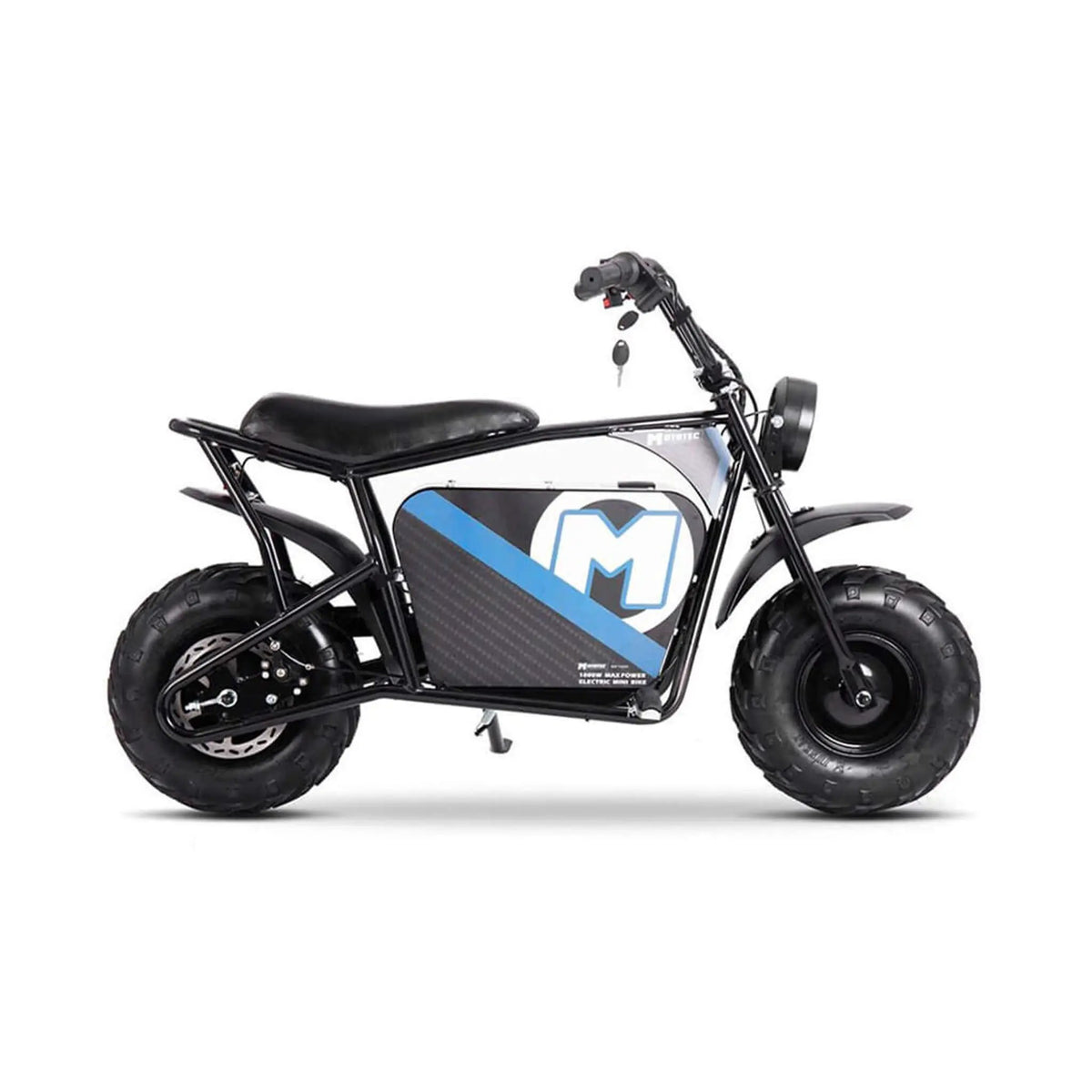 Electric Mini Bike | MotoTec 1000W 48V 12AH | Twist Throttle | Chain-Driven Steel Frame
