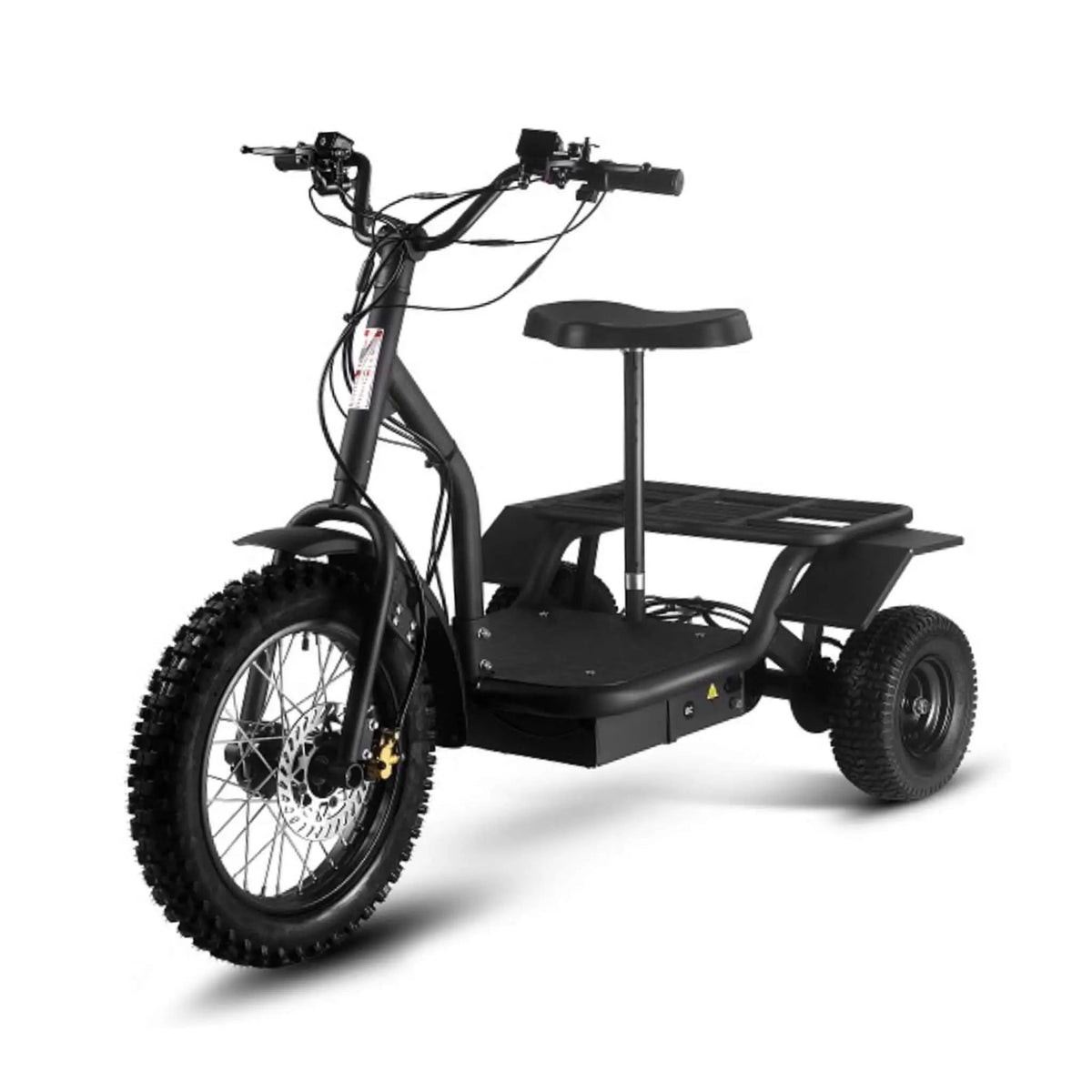 Electric Trike Scooter | MotoTec 48V 1200W | Three Wheel Design | 400 Lb Rider Capacity