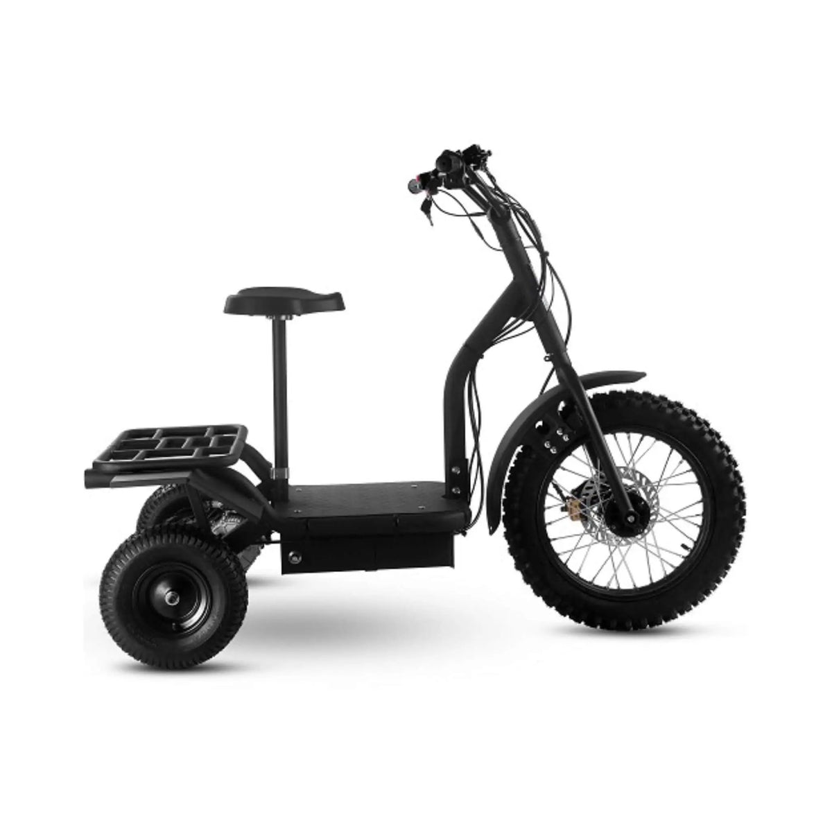 Electric Trike Scooter | MotoTec 48V 1200W | Three Wheel Design | 400 Lb Rider Capacity