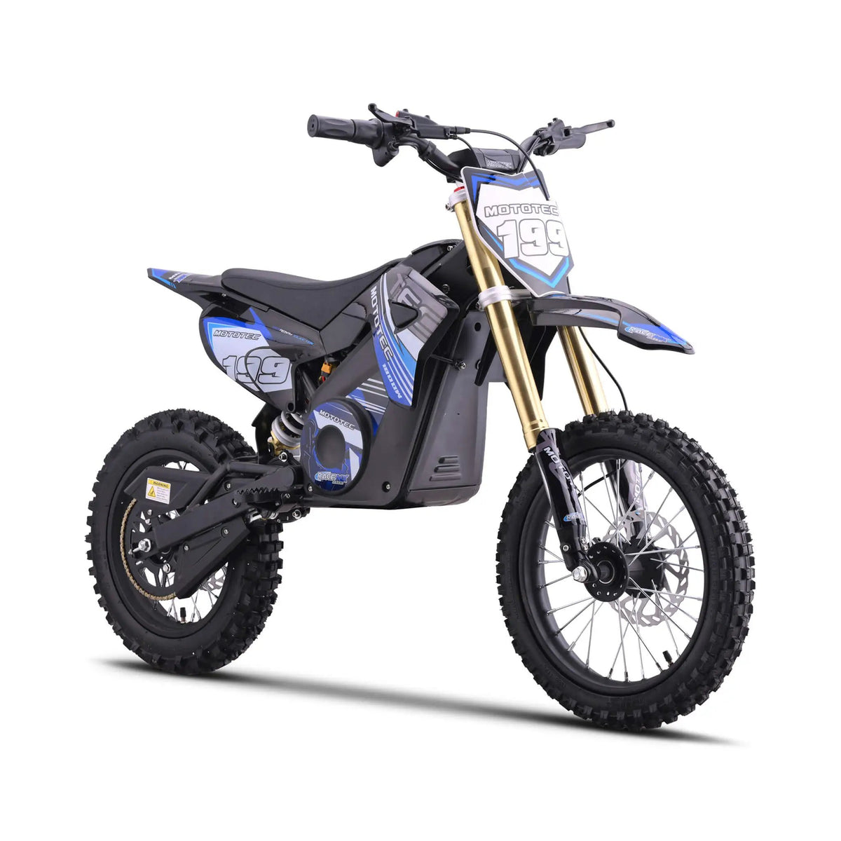 Electric Dirt Bike | MotoTec 48V 1800W Pro | Front And Rear Disc Brakes | Hydraulic Front Shocks