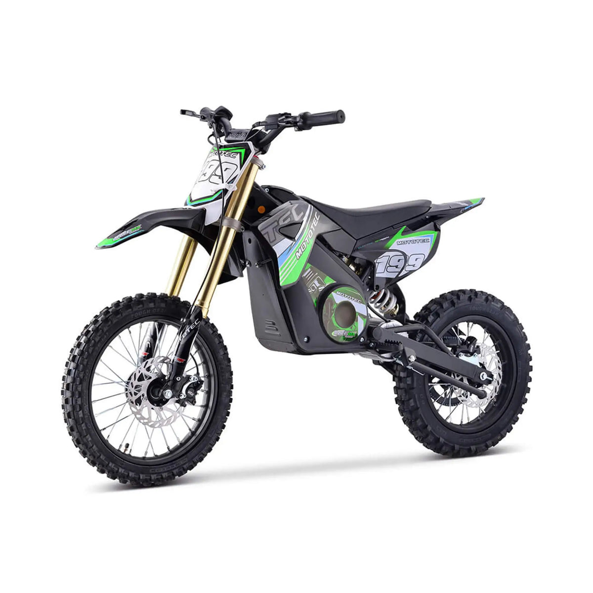Electric Dirt Bike | MotoTec 48V 1800W Pro | Front And Rear Disc Brakes | Hydraulic Front Shocks