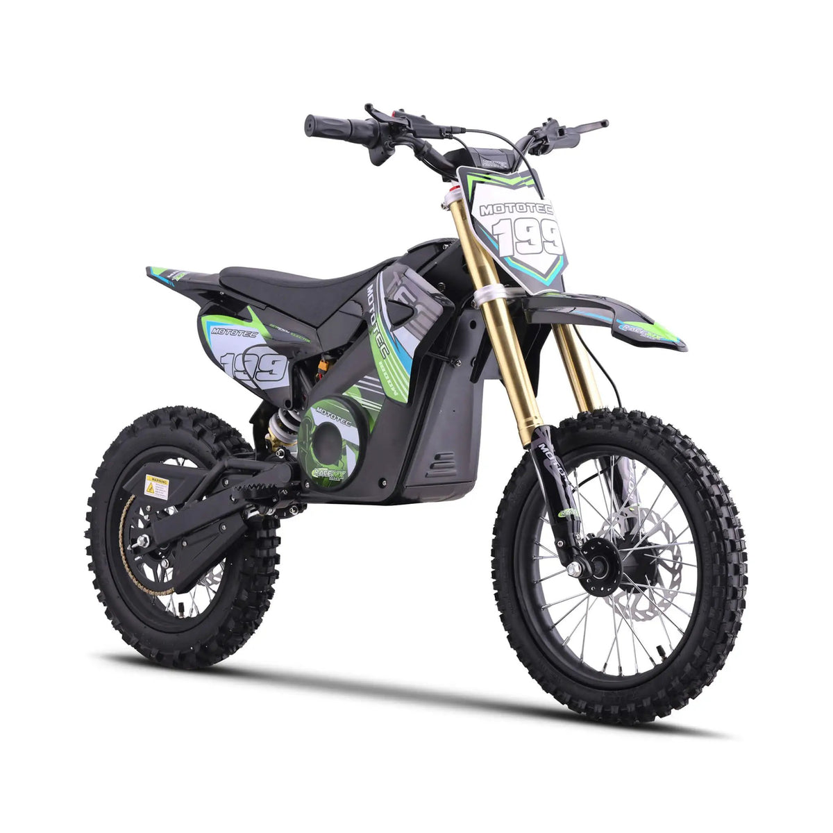 Electric Dirt Bike | MotoTec 48V 1800W Pro | Front And Rear Disc Brakes | Hydraulic Front Shocks