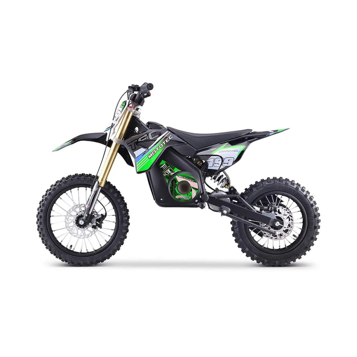 Electric Dirt Bike | MotoTec 48V 1800W Pro | Front And Rear Disc Brakes | Hydraulic Front Shocks