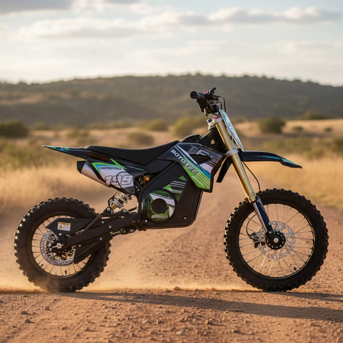Electric Dirt Bike | MotoTec 48V 1800W Pro | Front And Rear Disc Brakes | Hydraulic Front Shocks
