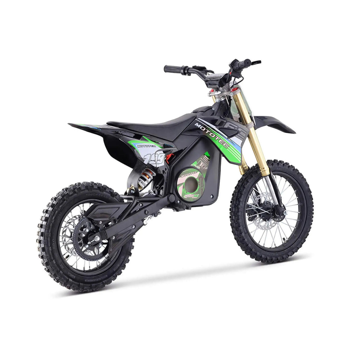 Electric Dirt Bike | MotoTec 48V 1800W Pro | Front And Rear Disc Brakes | Hydraulic Front Shocks