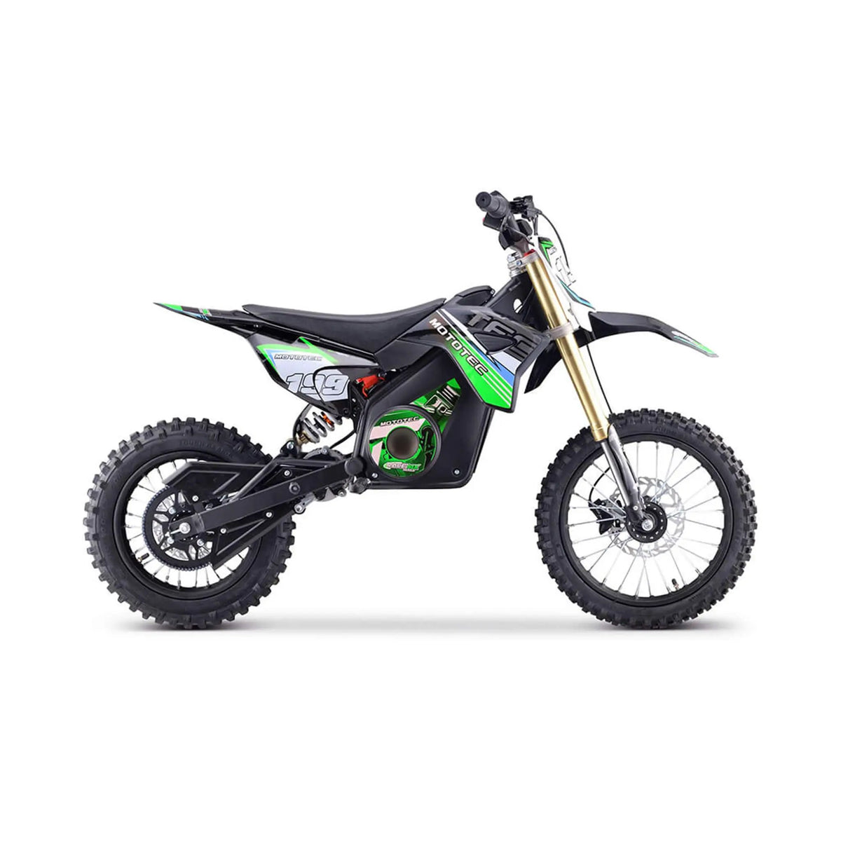 Electric Dirt Bike | MotoTec 48V 1800W Pro | Front And Rear Disc Brakes | Hydraulic Front Shocks