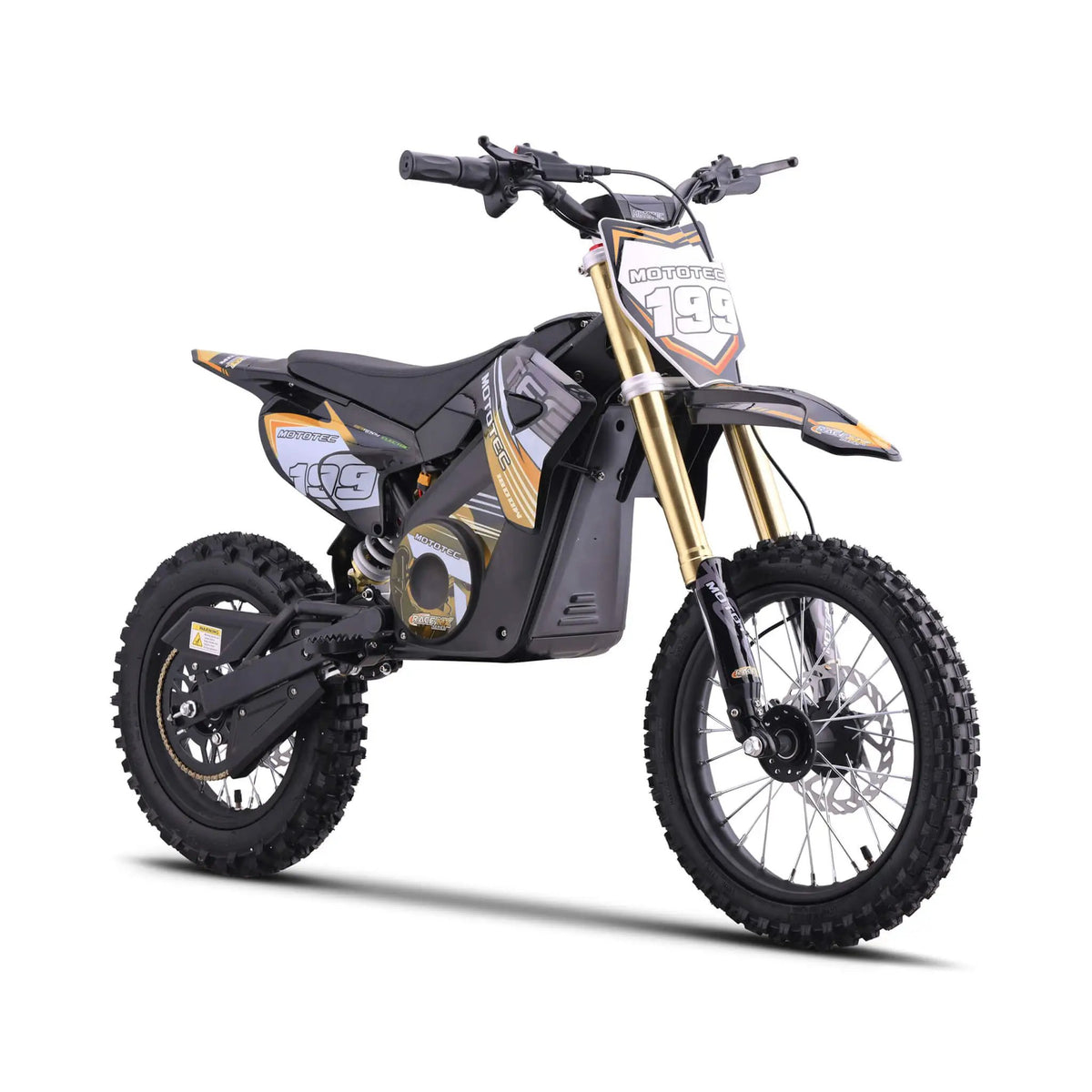 Electric Dirt Bike | MotoTec 48V 1800W Pro | Front And Rear Disc Brakes | Hydraulic Front Shocks
