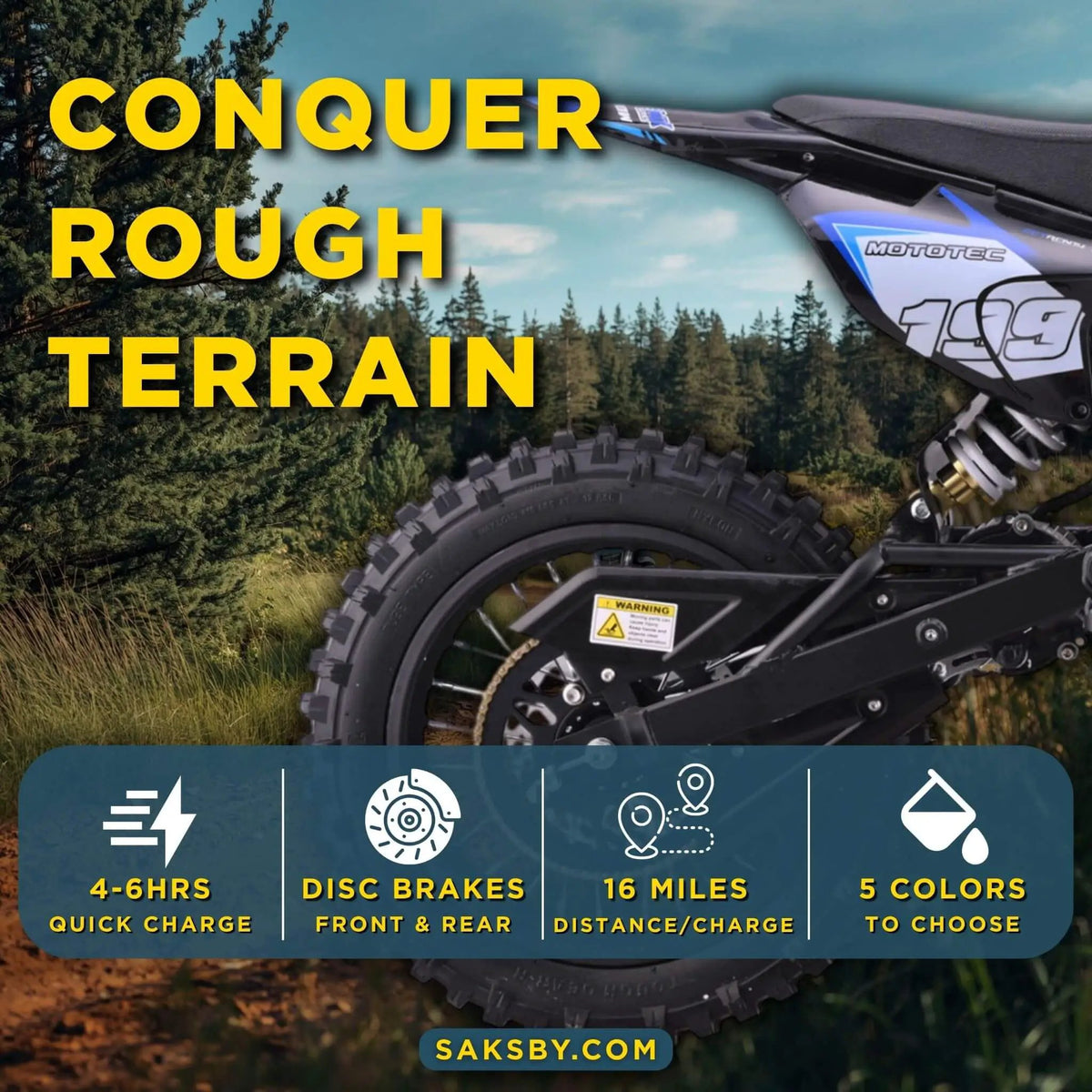 Electric Dirt Bike | MotoTec 48V 1800W Pro | Front And Rear Disc Brakes | Hydraulic Front Shocks