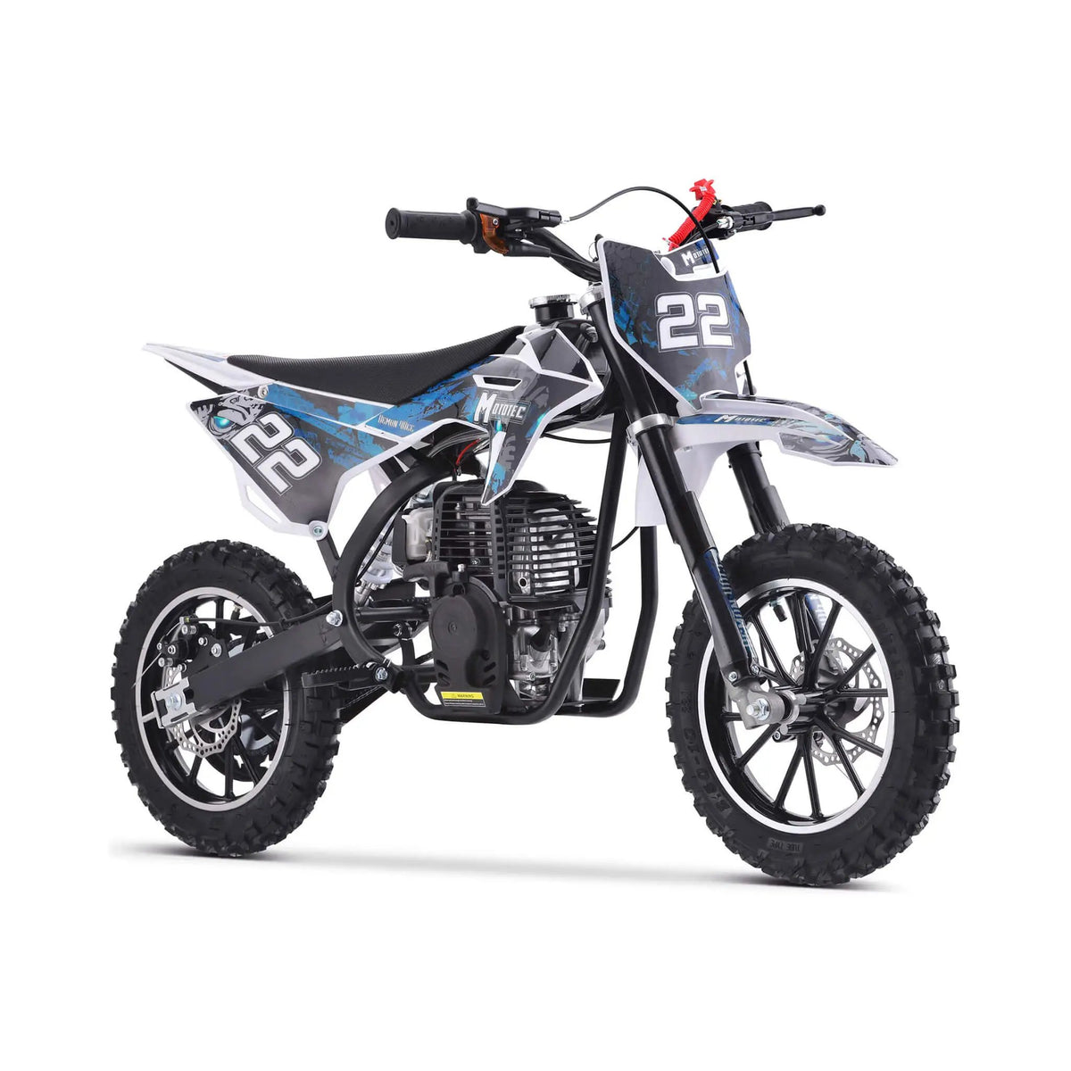 Kids Gas Dirt Bike | MotoTec Demon 40CC | 4-Stroke Engine | Chromoly Steel Frame
