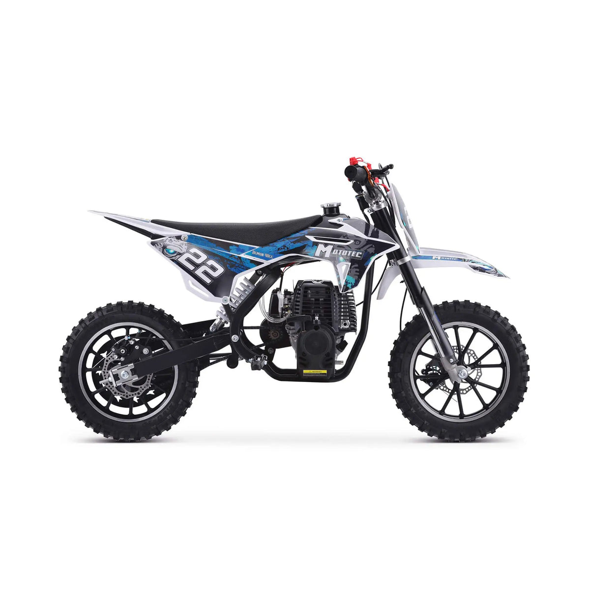 Kids Gas Dirt Bike | MotoTec Demon 40CC | 4-Stroke Engine | Chromoly Steel Frame