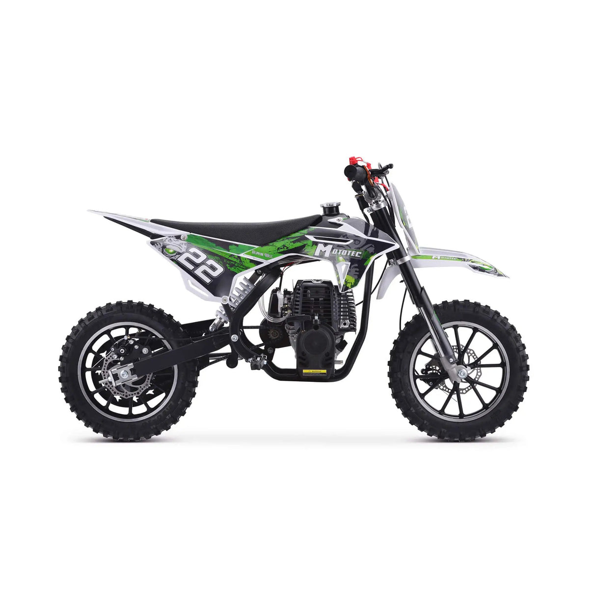 Kids Gas Dirt Bike | MotoTec Demon 40CC | 4-Stroke Engine | Chromoly Steel Frame