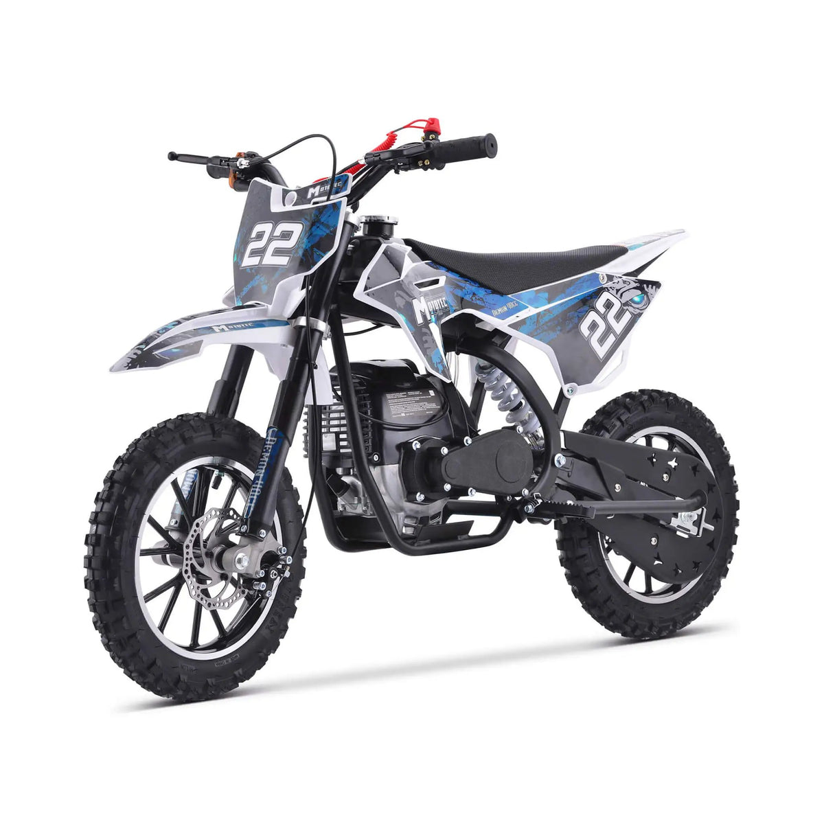 Kids Gas Dirt Bike | MotoTec Demon 40CC | 4-Stroke Engine | Chromoly Steel Frame