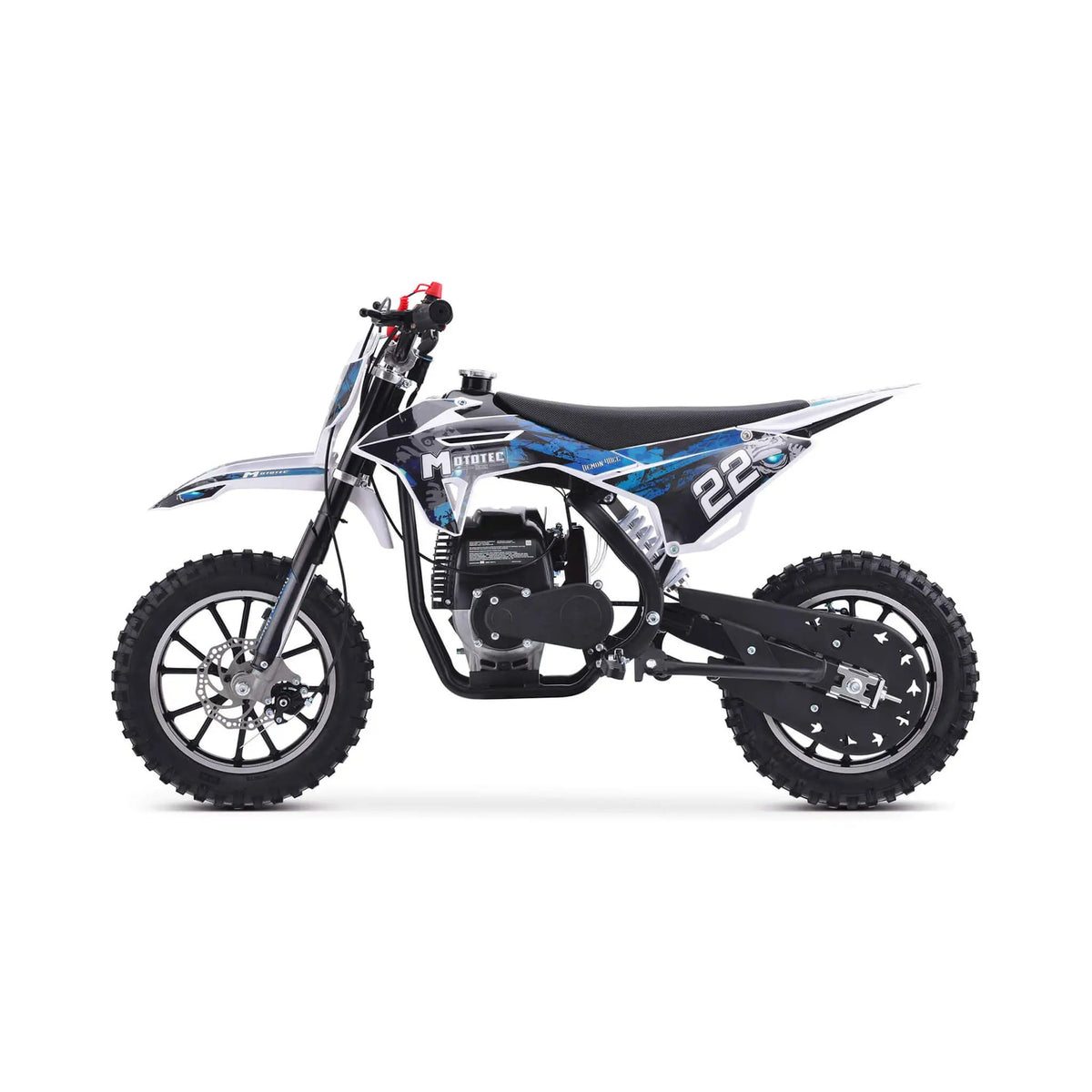 Kids Gas Dirt Bike | MotoTec Demon 40CC | 4-Stroke Engine | Chromoly Steel Frame