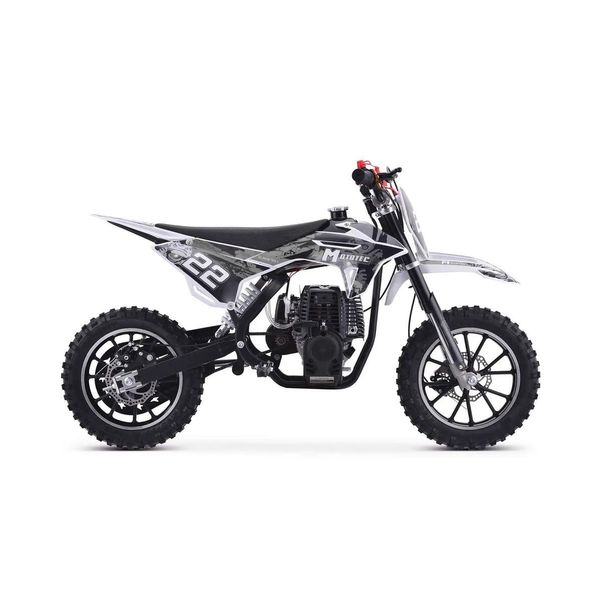 Kids Gas Dirt Bike | MotoTec Demon 40CC | 4-Stroke Engine | Chromoly Steel Frame