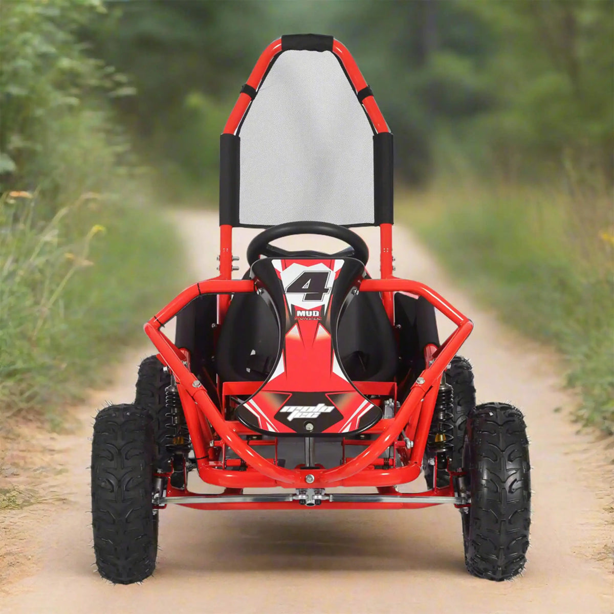 Gas Powered Go Kart | MotoTec Mud 98CC | Full Suspension | Pull-Start 4-Stroke Engine