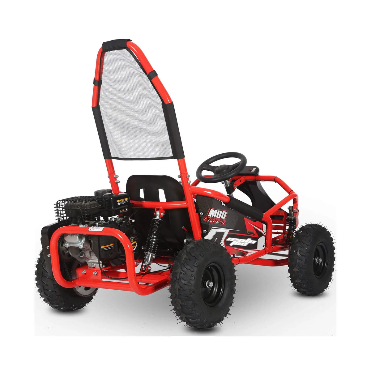 Gas Powered Go Kart | MotoTec Mud 98CC | Full Suspension | Pull-Start 4-Stroke Engine