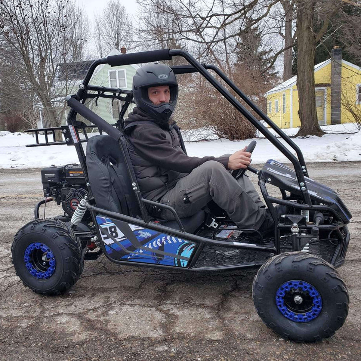 2-Seat Gas Go Kart | MotoTec Mud XL 212CC | Full Suspension | CVT Transmission