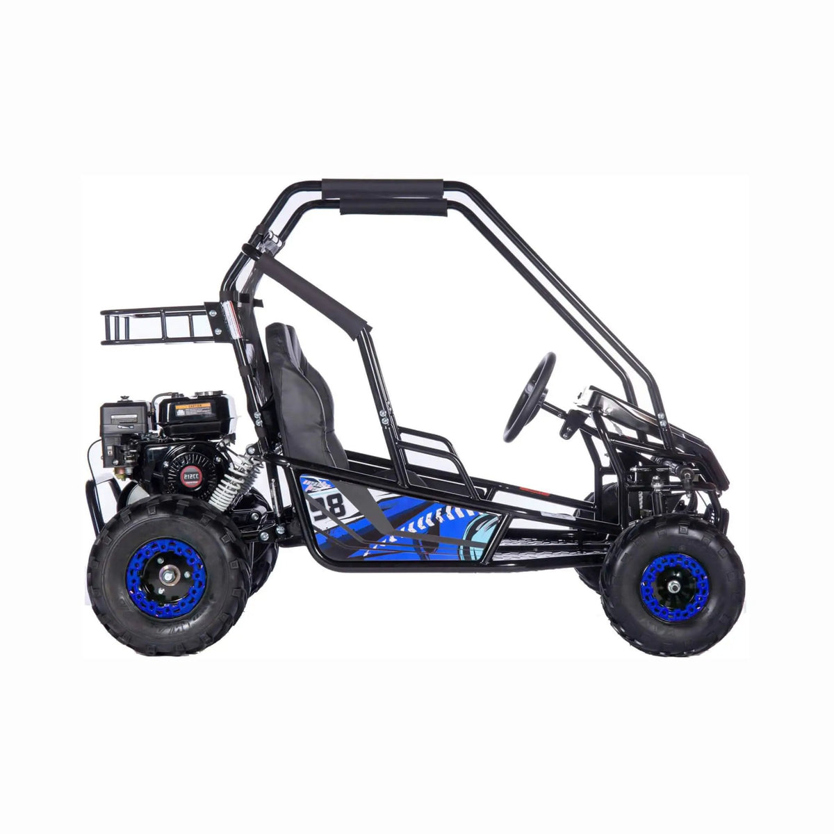 2-Seat Gas Go Kart | MotoTec Mud XL 212CC | Full Suspension | CVT Transmission
