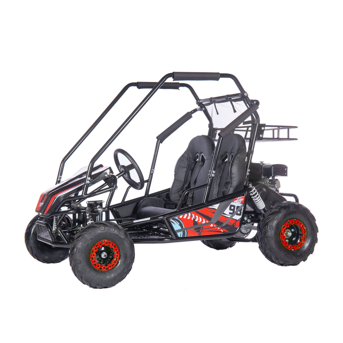 2-Seat Gas Go Kart | MotoTec Mud XL 212CC | Full Suspension | CVT Transmission