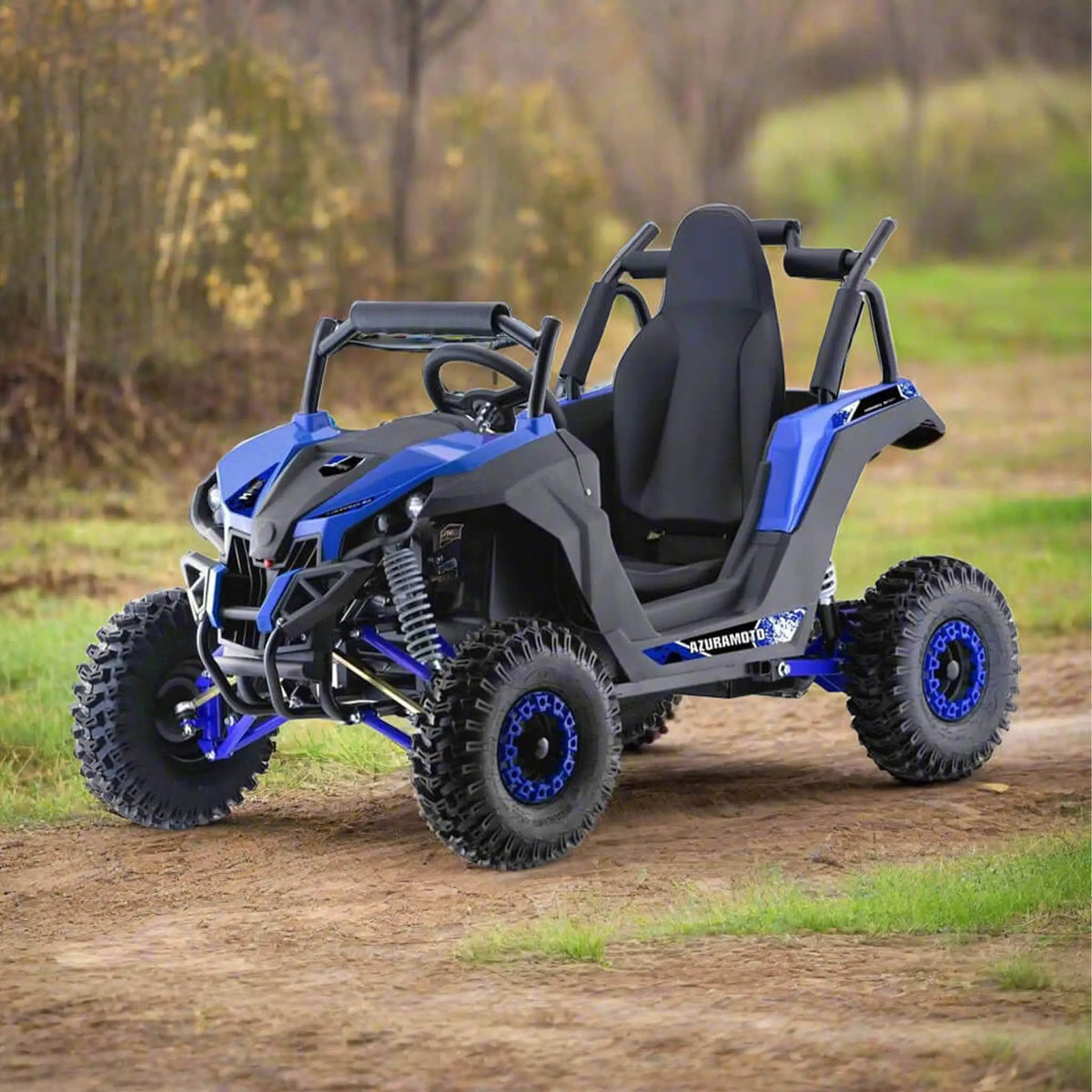 Kids Electric UTV | MotoTec Raider 1200W 48V | Full Suspension Steel Frame | Shaft Drive Go Kart