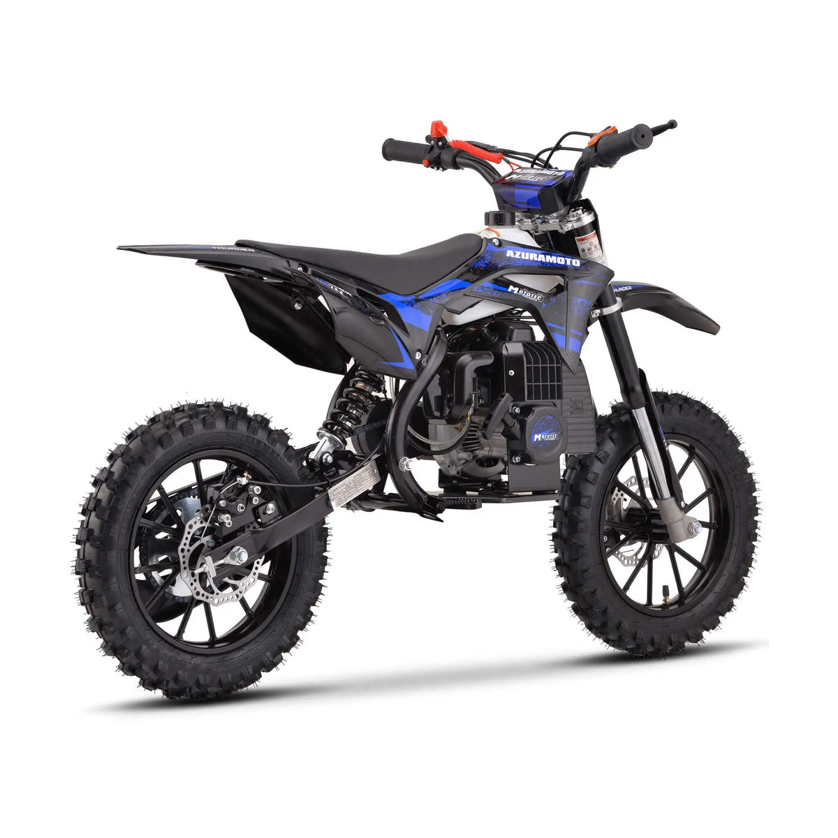 Kids Gas Dirt Bike | MotoTec Thunder 50CC | 2-Stroke Engine | Chromoly Steel Frame