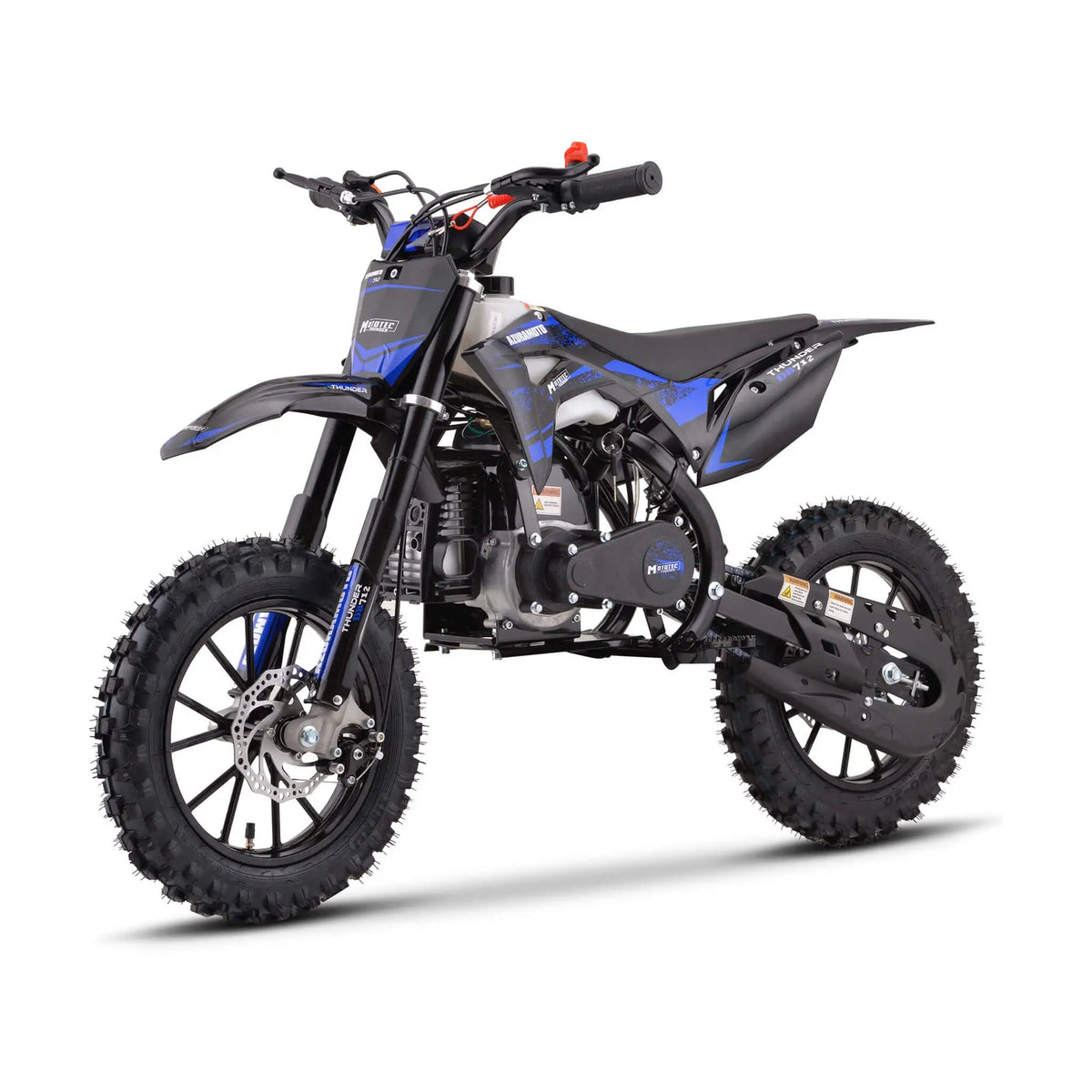 Kids Gas Dirt Bike | MotoTec Thunder 50CC | 2-Stroke Engine | Chromoly Steel Frame
