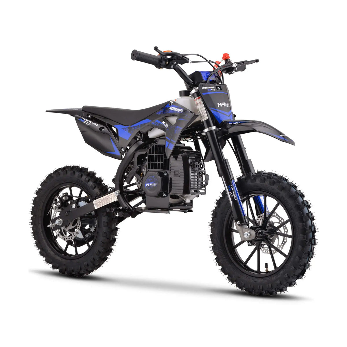 Kids Gas Dirt Bike | MotoTec Thunder 50CC | 2-Stroke Engine | Chromoly Steel Frame