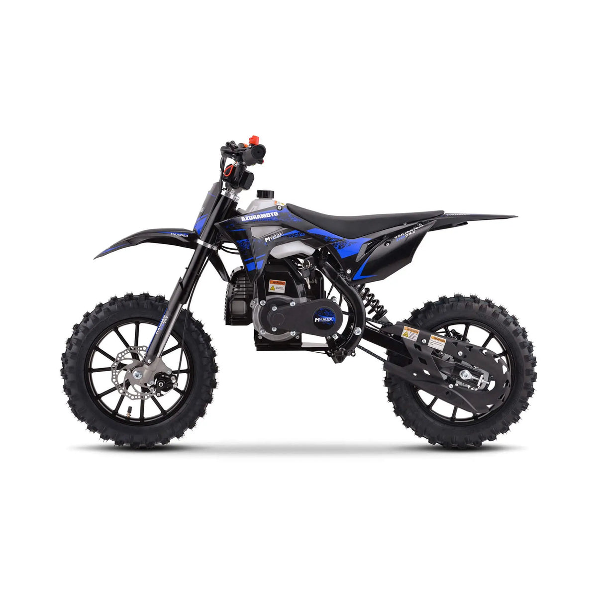 Kids Gas Dirt Bike | MotoTec Thunder 50CC | 2-Stroke Engine | Chromoly Steel Frame