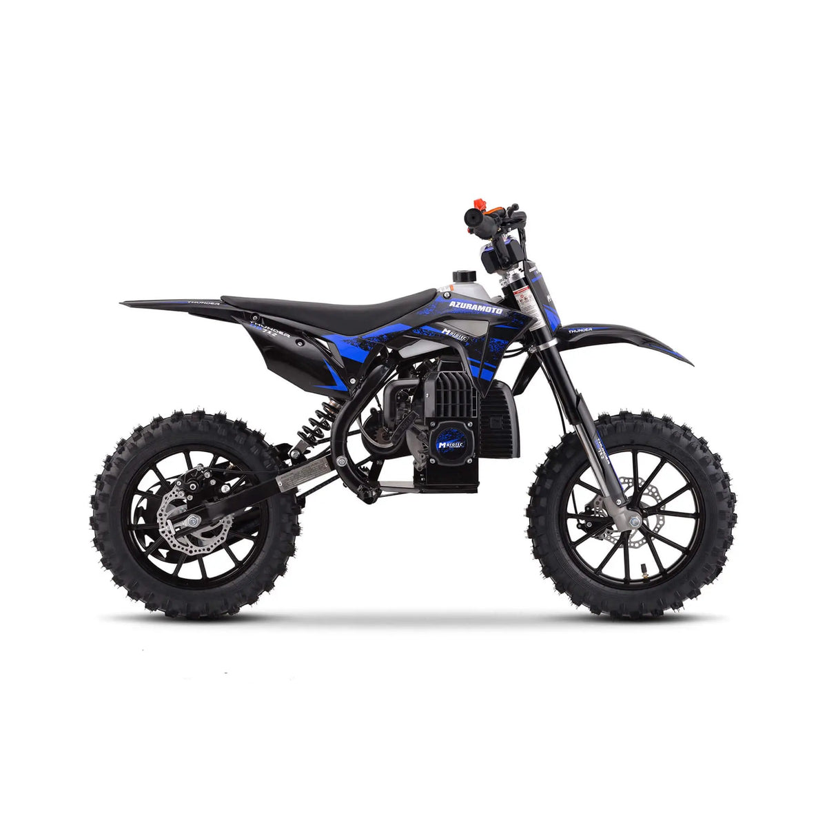 Kids Gas Dirt Bike | MotoTec Thunder 50CC | 2-Stroke Engine | Chromoly Steel Frame