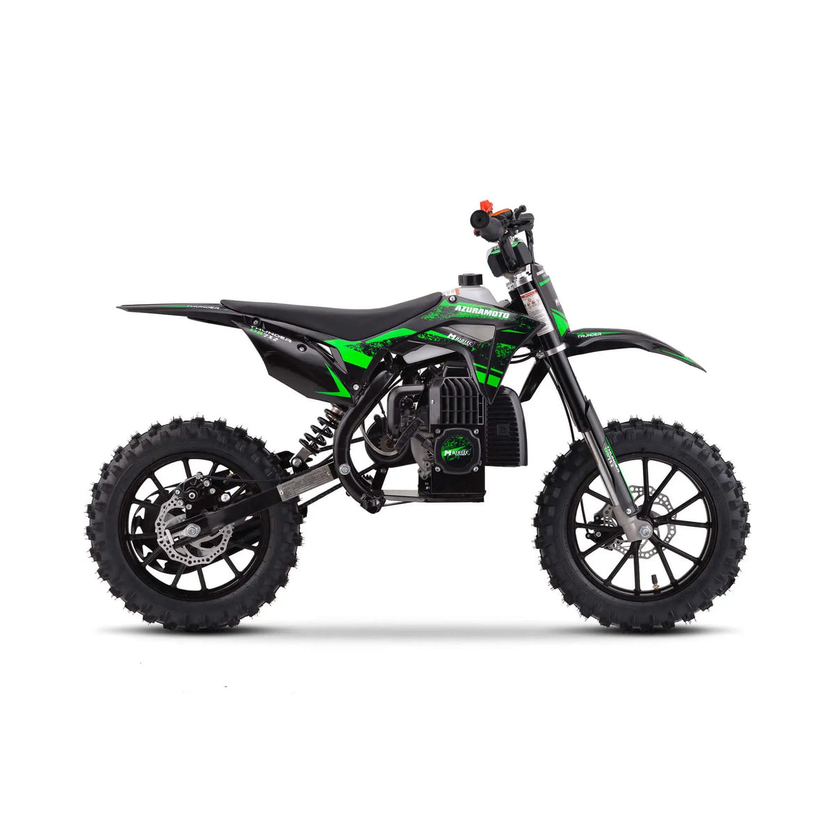 Kids Gas Dirt Bike | MotoTec Thunder 50CC | 2-Stroke Engine | Chromoly Steel Frame