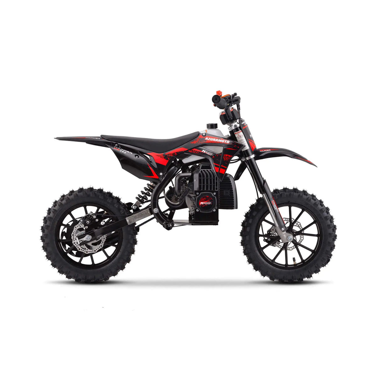 Kids Gas Dirt Bike | MotoTec Thunder 50CC | 2-Stroke Engine | Chromoly Steel Frame